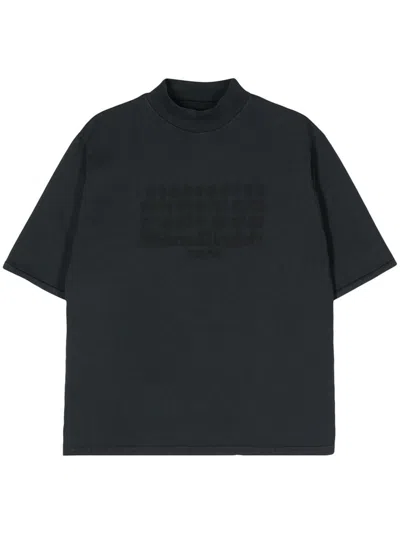 Maison Margiela Numbers-embroidery Cotton T-shirt In Grey