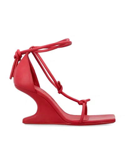 Rick Owens Cantilever Sandal T 8 In Cardinal Red