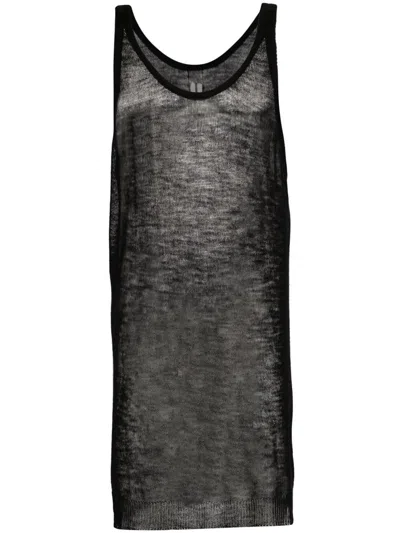 Rick Owens Runaway Cunt Tank Top In Black