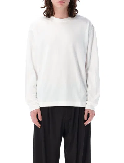 Studio Nicholson Javelin Long Sleeves T-shirt In White