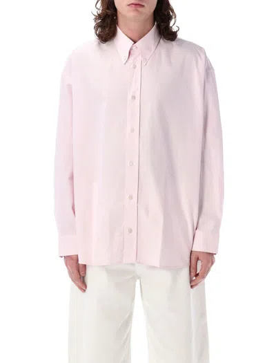 Studio Nicholson Over Stripes Shirt In Miami Pink