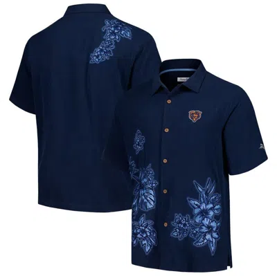 Tommy Bahama Navy Chicago Bears Sport Hibiscus Camp Button-up Shirt