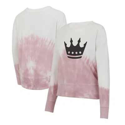 Concepts Sport Pink/white Charlotte Fc Orchard Tie-dye Long Sleeve T-shirt