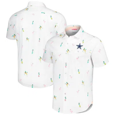 Tommy Bahama White Dallas Cowboys Nova Wave Flocktail Button-up Shirt