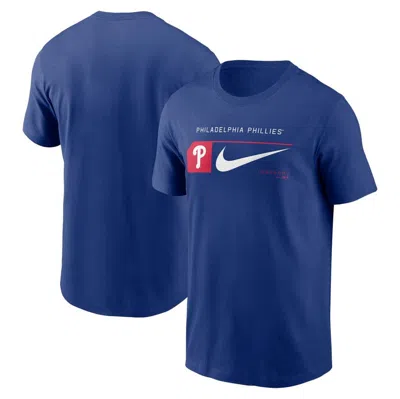 Nike Royal Philadelphia Phillies Team Swoosh Lockup T-shirt In Blue