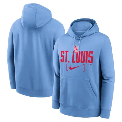 Nike Light Blue St. Louis Cardinals Club Slack Pullover Hoodie
