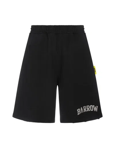 Barrow Black Sporty Bermuda Shorts With Logo