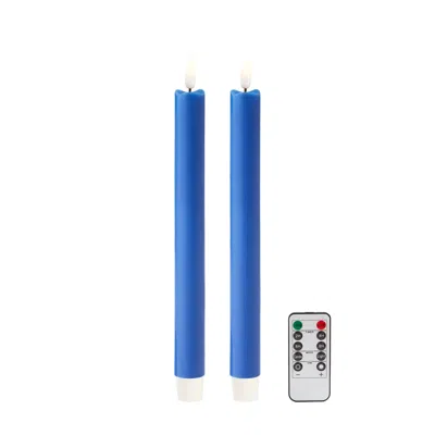 Addison Ross Ltd Uk Blue Led Candles - Set Of 2