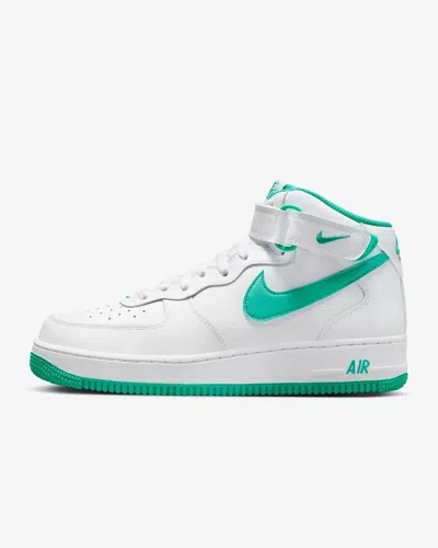 Nike Air Force 1 Mid Clear Jade 运动鞋 In White