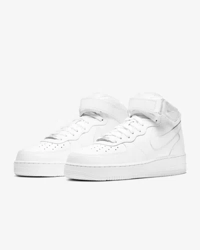 Nike Air Force 1 Mid '07 Cw2289-111 Men's White Leather Basketball Shoes Foh66