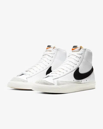 Nike Blazer Mid '77 Cz1055-100 Women's White Black Leather Sneaker Shoes Dmx129