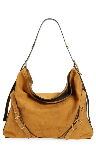Givenchy Large Voyou Leather Crossbody Bag In Brown