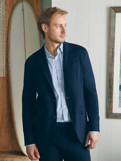 Faherty Movement&trade; Knit Blazer In Lupine Navy
