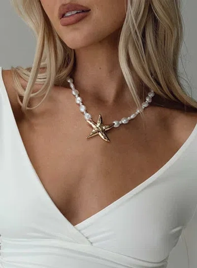 Princess Polly Sea Life Pearl Necklace In Gold