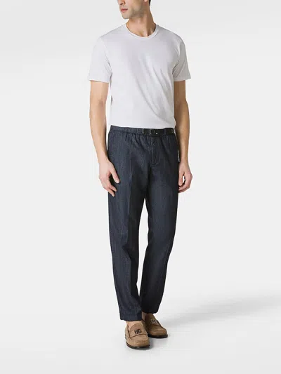 White Sand Trousers In Blue