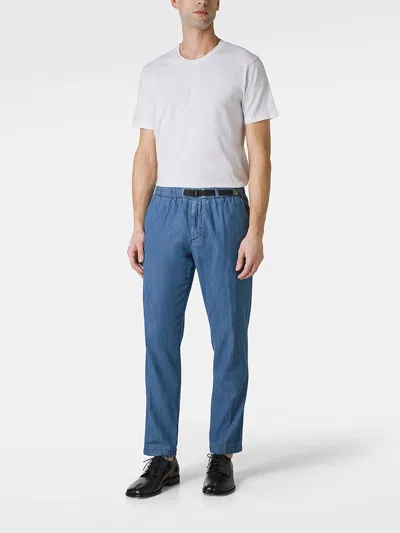 White Sand Trousers In Blue