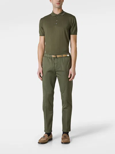 White Sand Trousers In Green