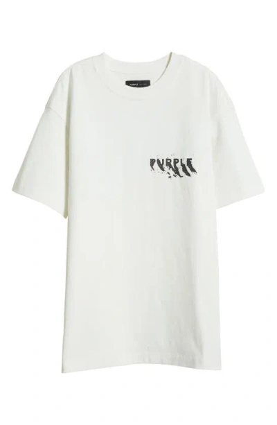 Purple Brand Oversize Heavyweight Graphic T-shirt In White