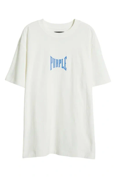 Purple Brand Oversize Logo Graphic T-shirt In White