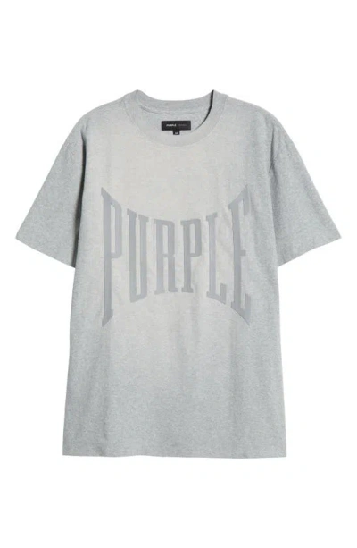Purple Brand Logo Graphic T-shirt In Grey