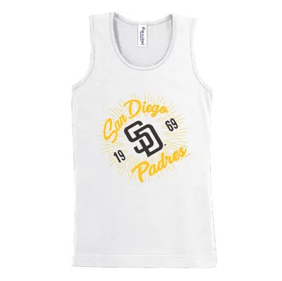 Soft As A Grape Kids' Girls Youth  White San Diego Padres Tank Top