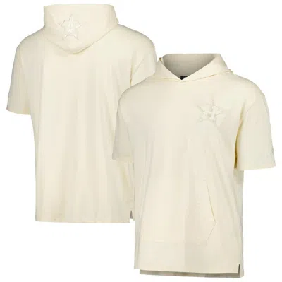 Pro Standard Cream Houston Astros Neutral Short Sleeve Hoodie T-shirt