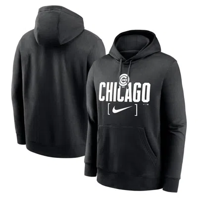 Nike Black Chicago Cubs Club Slack Pullover Hoodie
