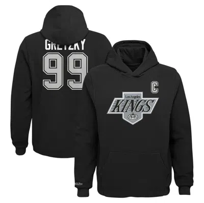 Mitchell & Ness Kids'  Wayne Gretzky Black Los Angeles Kings Name & Number Pullover Hoodie