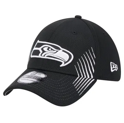 New Era Black Seattle Seahawks Active 39thirty Flex Hat