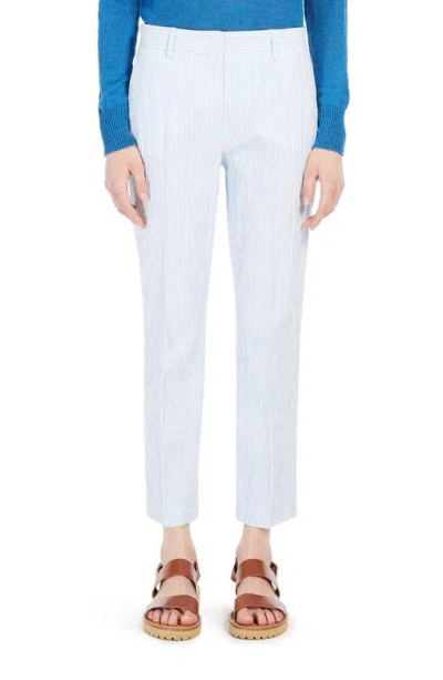 Max Mara Starlet Stripe Trousers In Light Blue