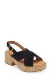Cordani Malin Platform Sandal In Black Suede