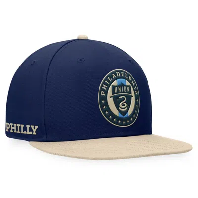Fanatics Branded Men's Navy/gold Philadelphia Union Downtown Snapback Hat In A Nvy,nat