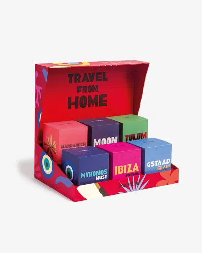 Assouline Travel From Home Scented Candle Set In Red