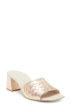 Paul Green Tisha Slide Sandal In Rosato Nappa Metallic