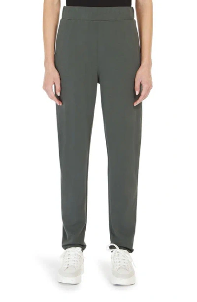 Max Mara Pesca Cotton Blend Jersey Pull-on Pants In Khaki