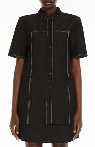 Max Mara Women's Rea Cotton-blend Shirt In Black
