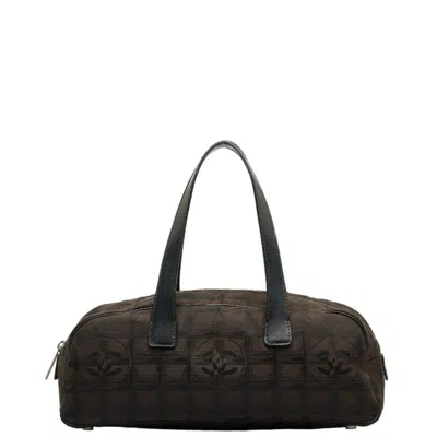 Pre-owned Chanel Travel Line Brown Synthetic Travel Bag ()