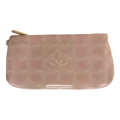 Pre-owned Chanel Travel Line Pink Synthetic Clutch Bag ()