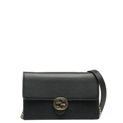 Gucci -- Black Leather Shoulder Bag ()