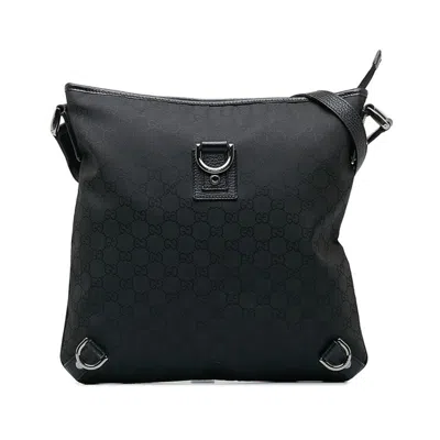 Gucci Abbey Black Canvas Shoulder Bag ()