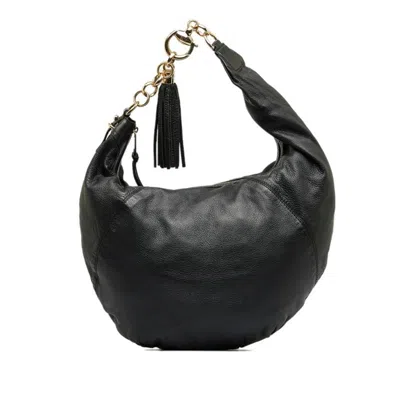 Gucci Hobo Black Leather Shoulder Bag ()