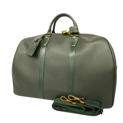 Pre-owned Louis Vuitton Kendall Green Leather Travel Bag ()