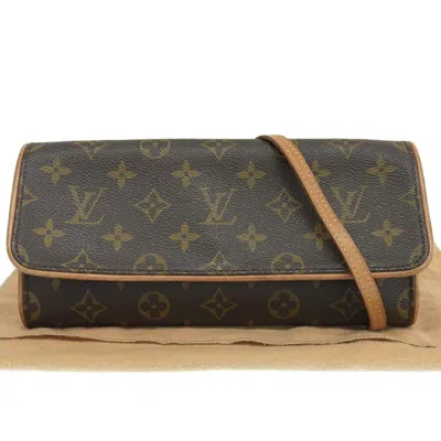 Pre-owned Louis Vuitton Twin Brown Canvas Shoulder Bag ()