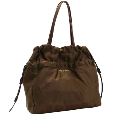 Prada Tessuto Synthetic Shoulder Bag () In Brown