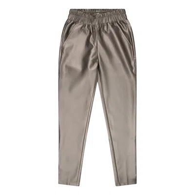 Esqualo Tregging Pu Trousers In Soft Gold In Multi