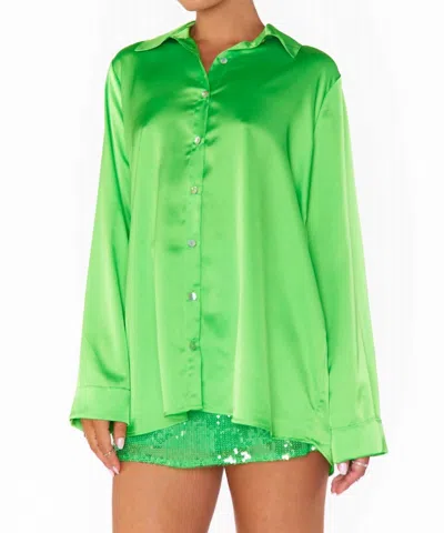 Show Me Your Mumu Smith Button Down In Bright Green