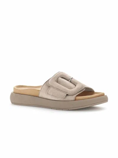 Gabor Wrapped Buckle Velcro Sandal In Desert In Beige