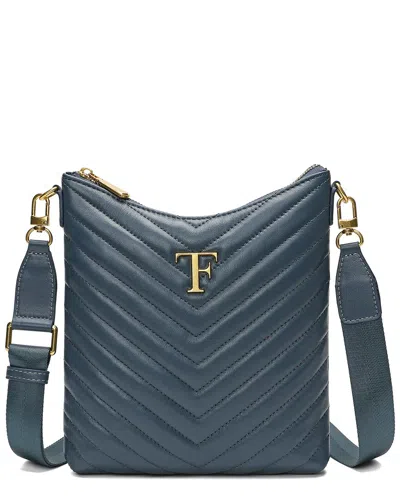 Tiffany & Fred Paris Quilted Leather Crossbody In Blue