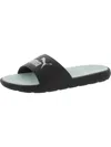 Puma Cool Cat 2.0 Womens Flat Slip-on Pool Slides In Black- Silver-fair Aqua
