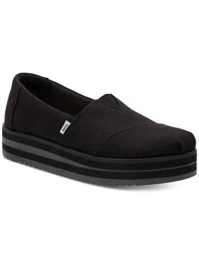 Toms Womens Lifestyle Slip-on Loafers In Black